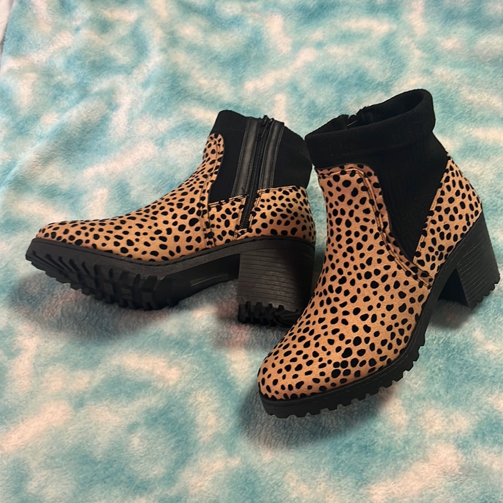 Spotted Print Bootie